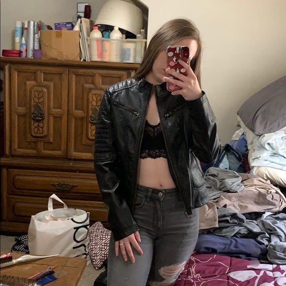 Maralyn & Me Jackets & Blazers - Black leather jacket